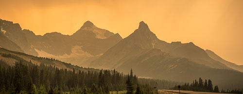 BC Fires Smoky Black and White